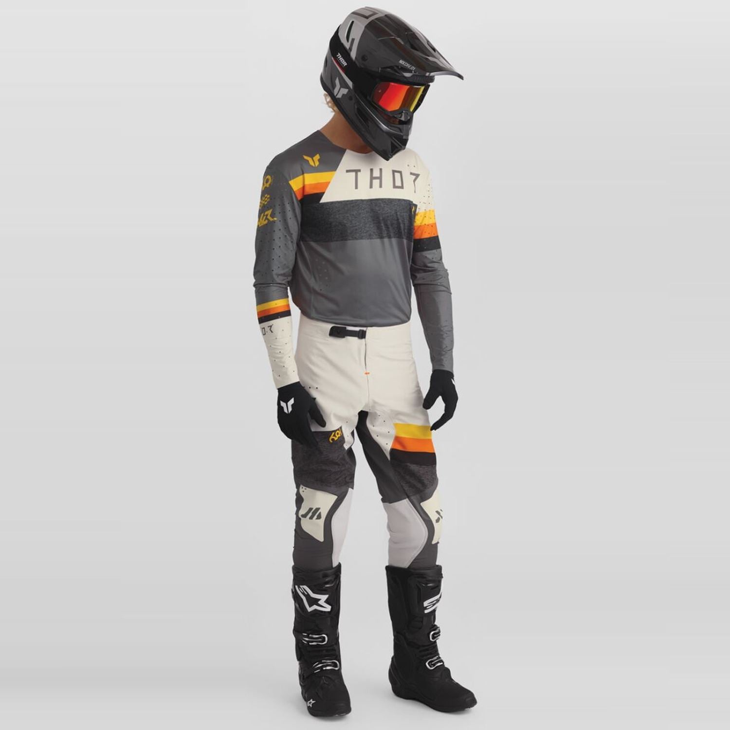 Thor 2026 Sportmode League Charcoal Vintage MX Combo Kit